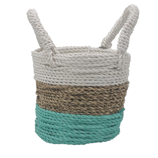 Ensemble de paniers en algues marines - Vert/Naturel/Blanc