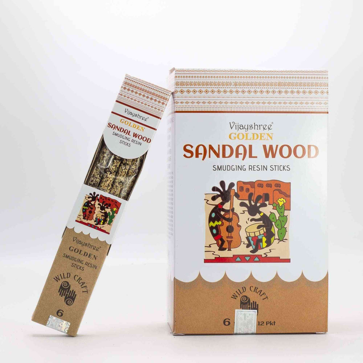 Palitos de resina de sándalo dorado para sahumar - 30 g