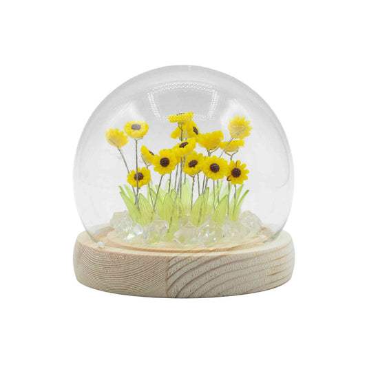 Domo de jardín Floral Glow - 20 girasoles - LED USB - Domo de jardín con brillo floral | El Bazar de Tizar