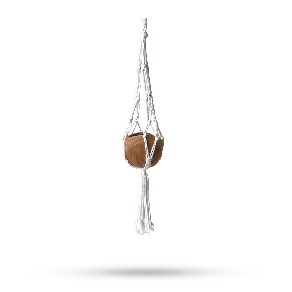 Macrame Classic Plant Hanger - Natural Lrg pot