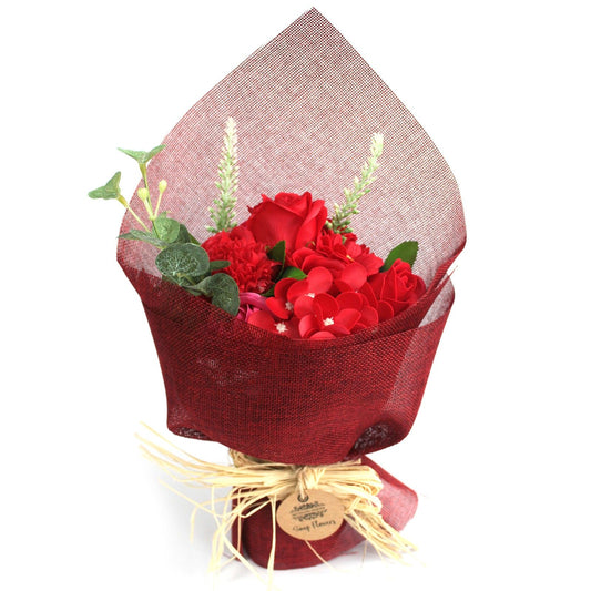 Ramo de Flores de Jabón Artesanal · Rojo Pasión