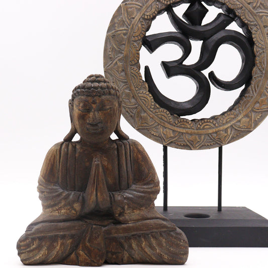 Buddha Feng Shui Set - Om - Grey and Black