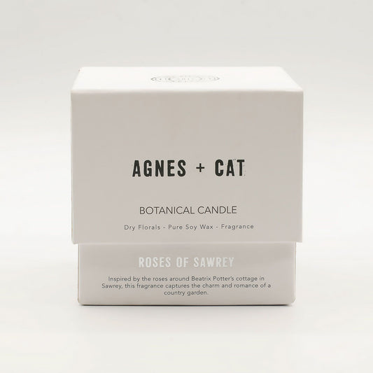 Vela de cera de soja botánica Agnes + Cat - Roses of Sawrey - Agnes + Cat Velas botánicas de cera de soja, Cruelty Free