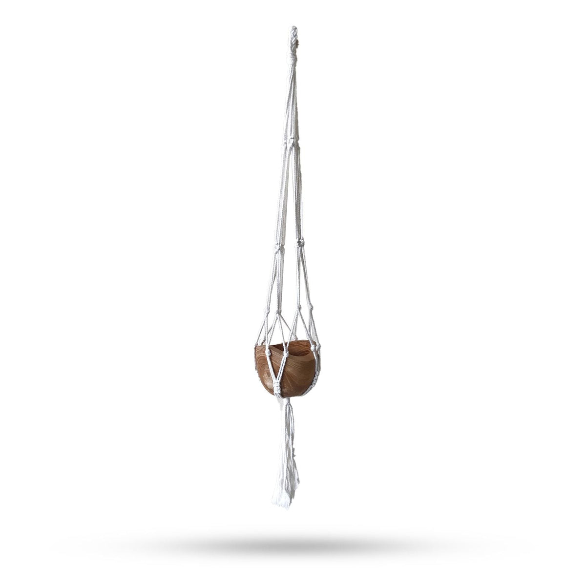 Support Classique en Macramé - Pot Moyen Naturel