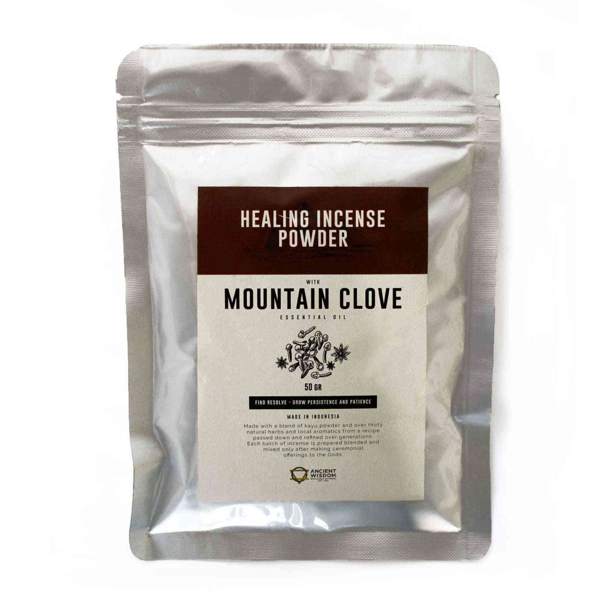 Healing Incense Powder - Mountain Clove 50gm - Polvo de incienso curativo | El Bazar de Tizar