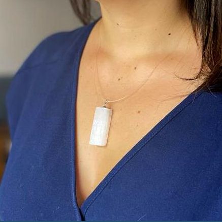 Natural Selenite Pendant