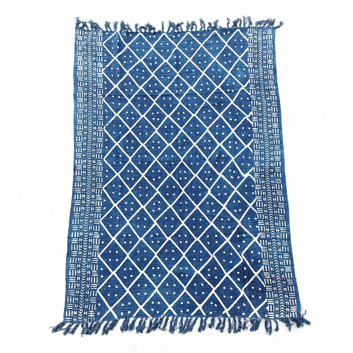 Handmade indigo throw - 170x120cm - Midnight Heerak