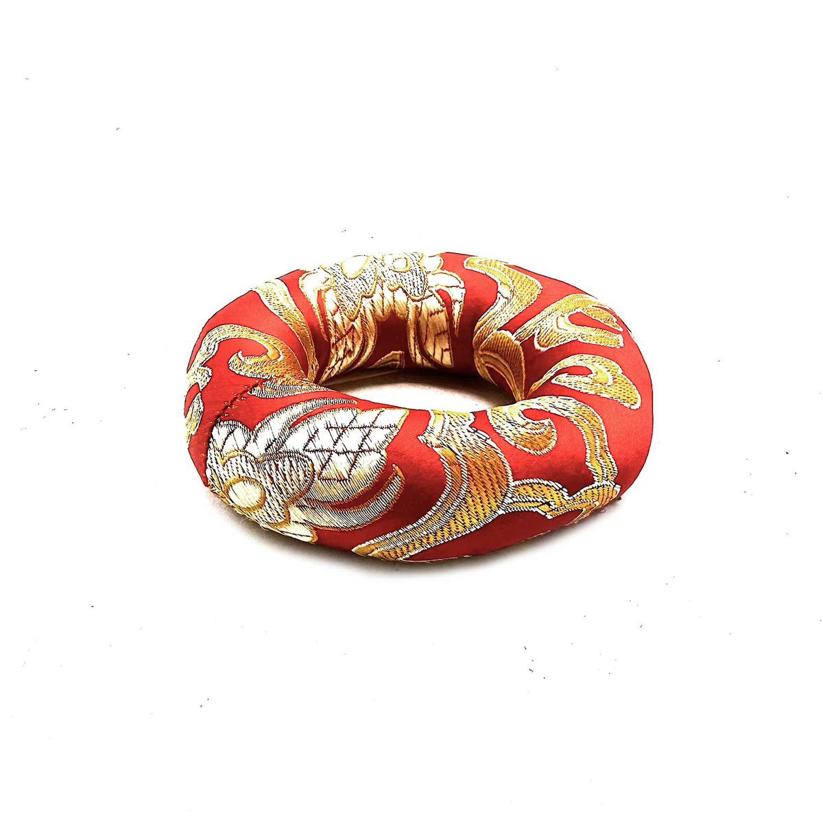 Cojín de aro de 8 cm (para cuenco tibetano de 10-12 cm) - Rojo - Palos y Cojines para Artículos Tibetanos