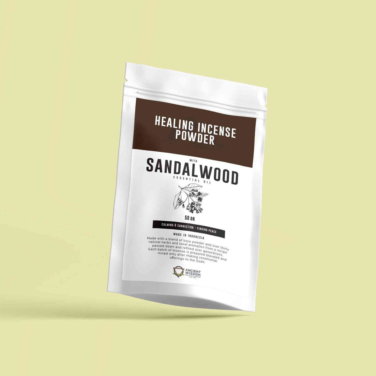 Healing Incense Powder - Sandalwood 50gm - Polvo de incienso curativo | El Bazar de Tizar