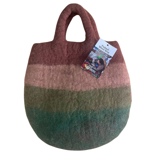 Bolsa de fieltro para jardín de setas - 35 x 27 cm - Bolsos de Fieltro