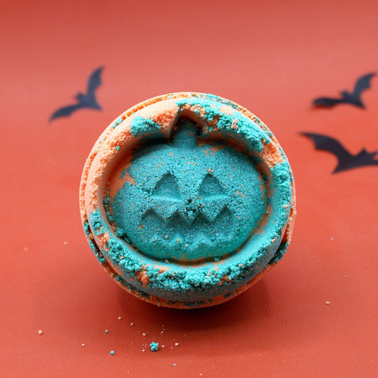 Bomba de baño de hinojo y naranja para Halloween - Halloween bombas de baño - 180 g