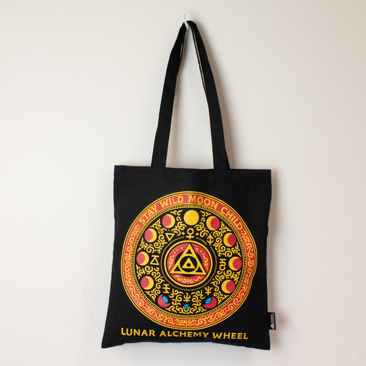 Bolso Tote Icónico Clásico - Luna Alchemy Wheel - Negro 6 oz