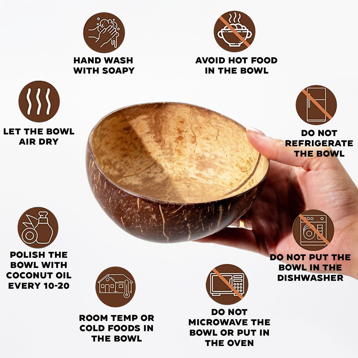 Bol de coco natural grande