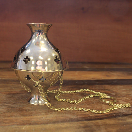 Incensario colgante de latón - Quemadores de incienso de latón tradicionales, Artisan Product