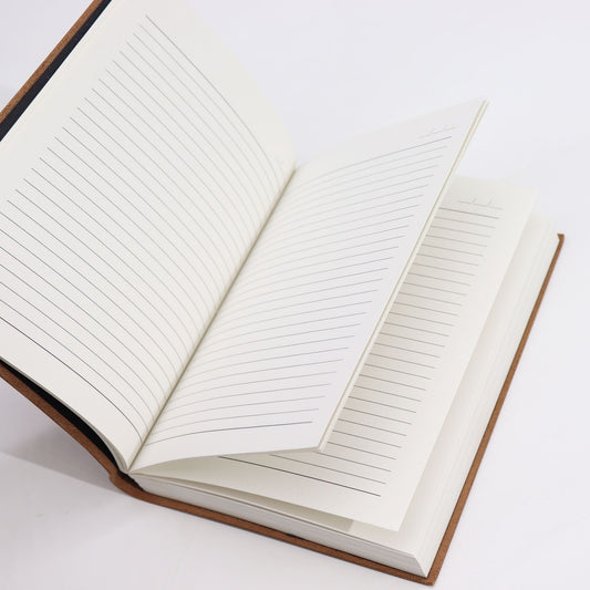 Cuaderno de Notas Marrón Oscuro - Rayadas