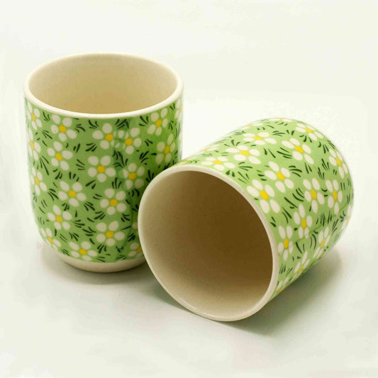 Tazas de te - Verde Margarita | Juego de tetera de hierbas | El Bazar de Tizar