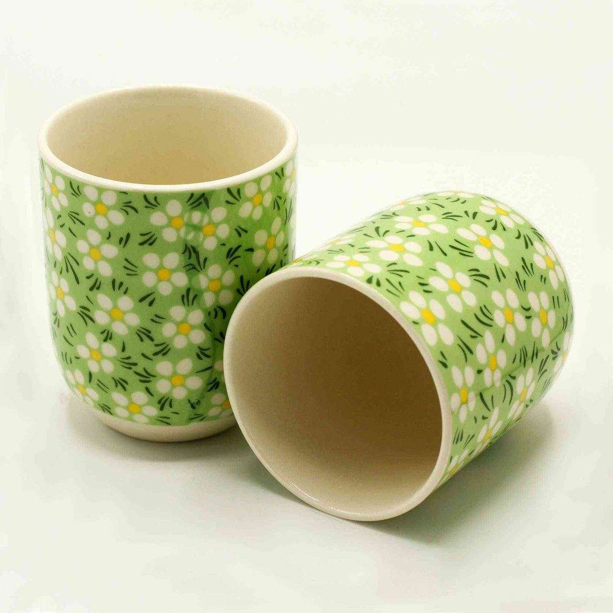 Tazas de te - Verde Margarita | Juego de tetera de hierbas | El Bazar de Tizar
