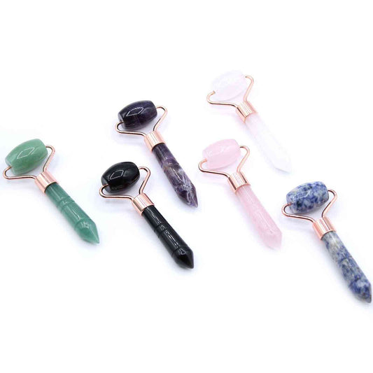 Mini Rodillo de Piedras Preciosas - Sodalita - Rodillos de Masaje Facial | El Bazar de Tizar