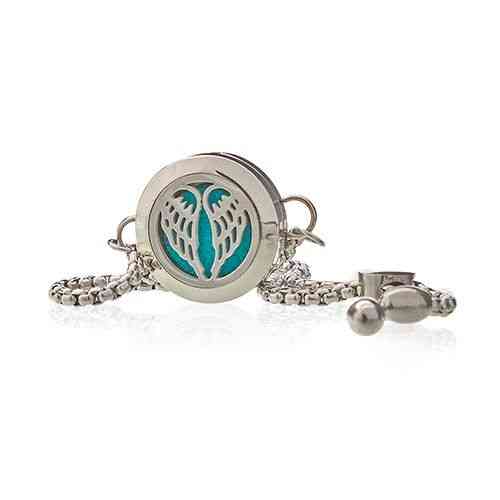 Pulsera de Cadena de Aromaterapia - Alas de Angel - 20mm - Collares Difusores de Aromaterapia