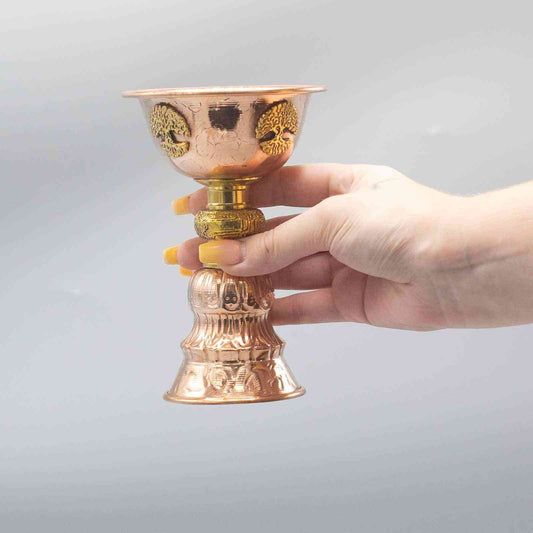 Copa Ritual de Cobre con Árbol de la Vida 10x15cm - Cuencos y calderos rituales | El Bazar de Tizar
