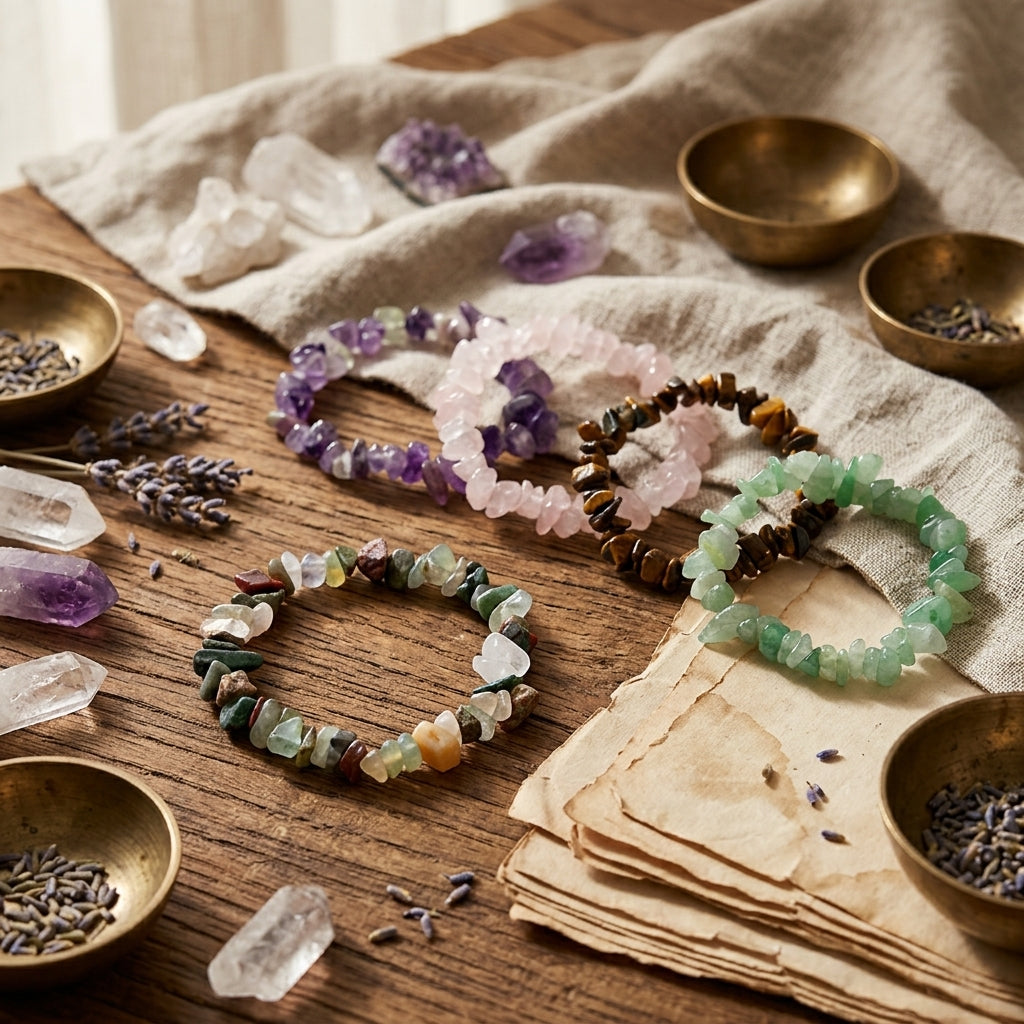 Pulseras Fragmentos de Piedras Preciosas