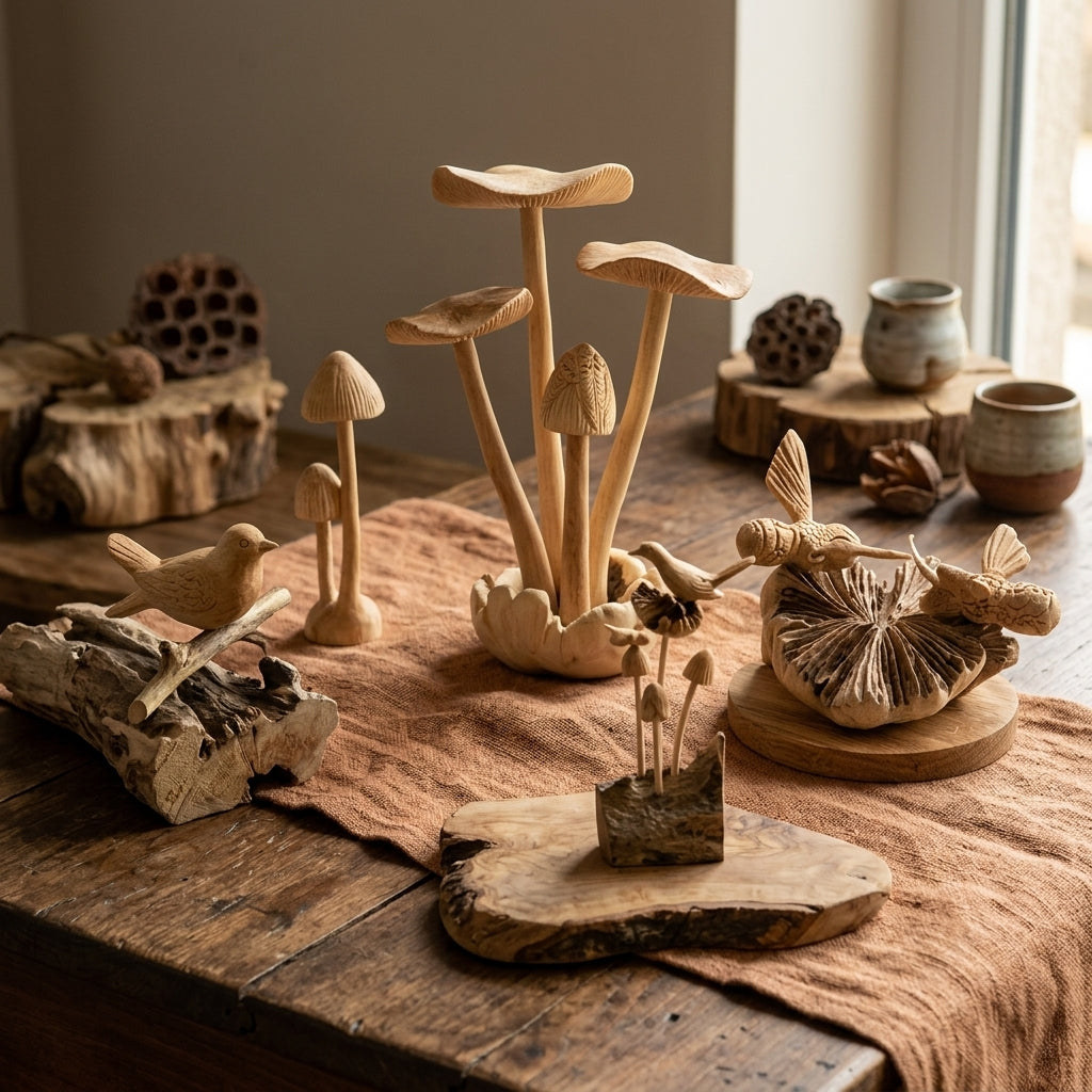 Tallados artísticos en madera de parásitos
