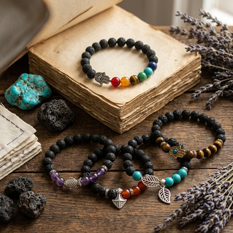 Pulseras de Piedra de Lava