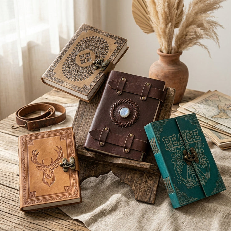 Cuadernos de cuero – diarios de estilo vintage