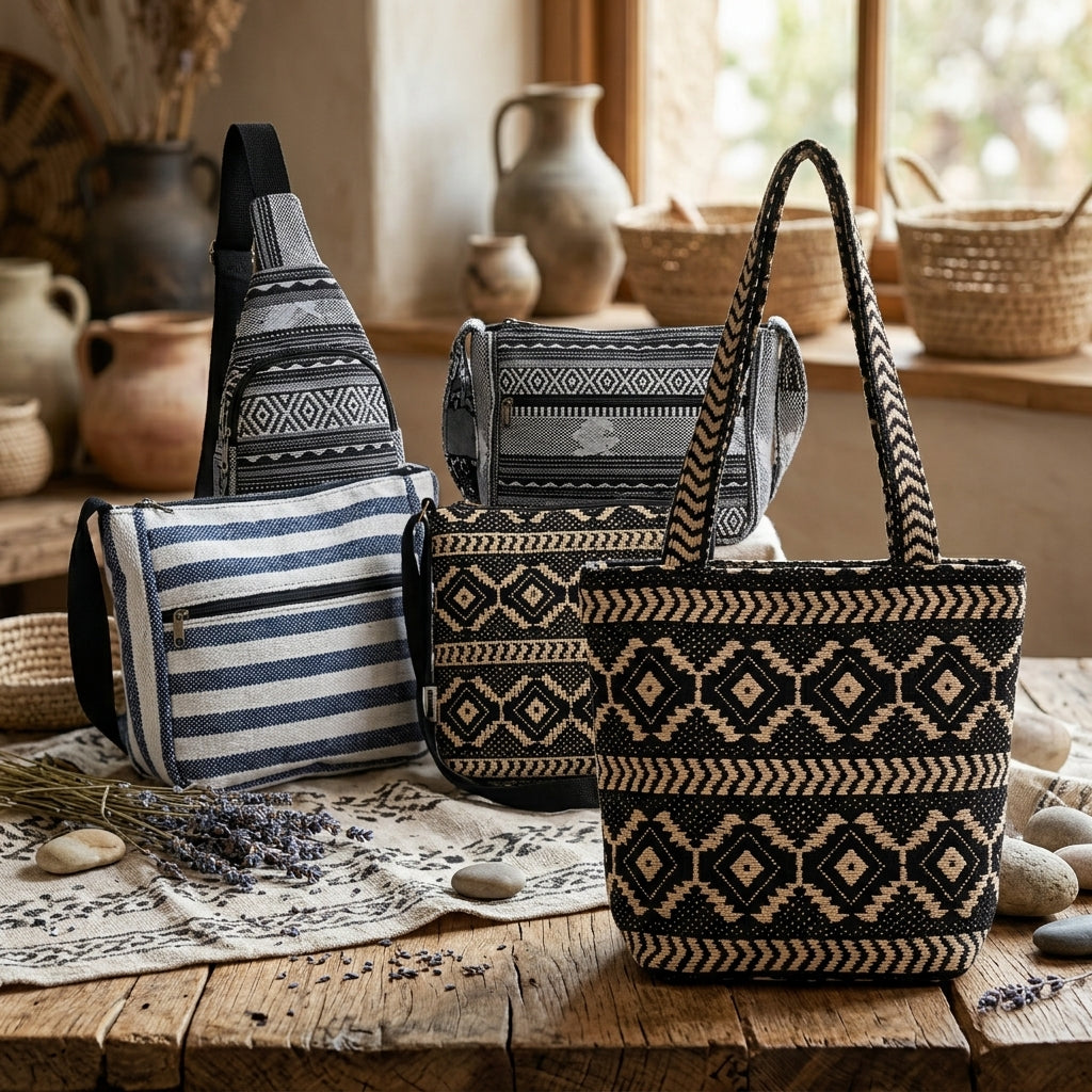 Bolsas Jacquard Naturales – Atlas Nomad