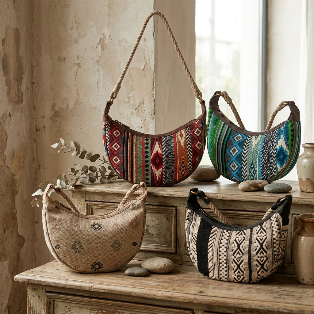 Bolso de Mano Hobo de Jacquard