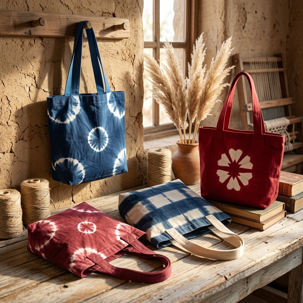 Bolsos de Algodón Natural Tie Dye