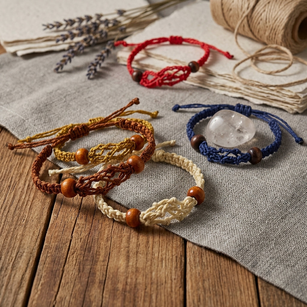 Pulseras de Macramé para Piedras Preciosas
