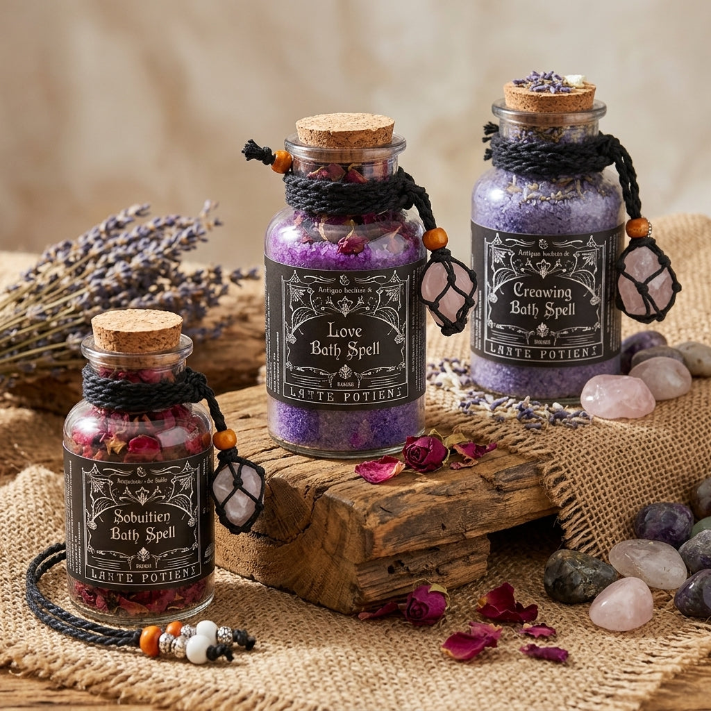 Pociones de Hechizos para Baño de Bruja