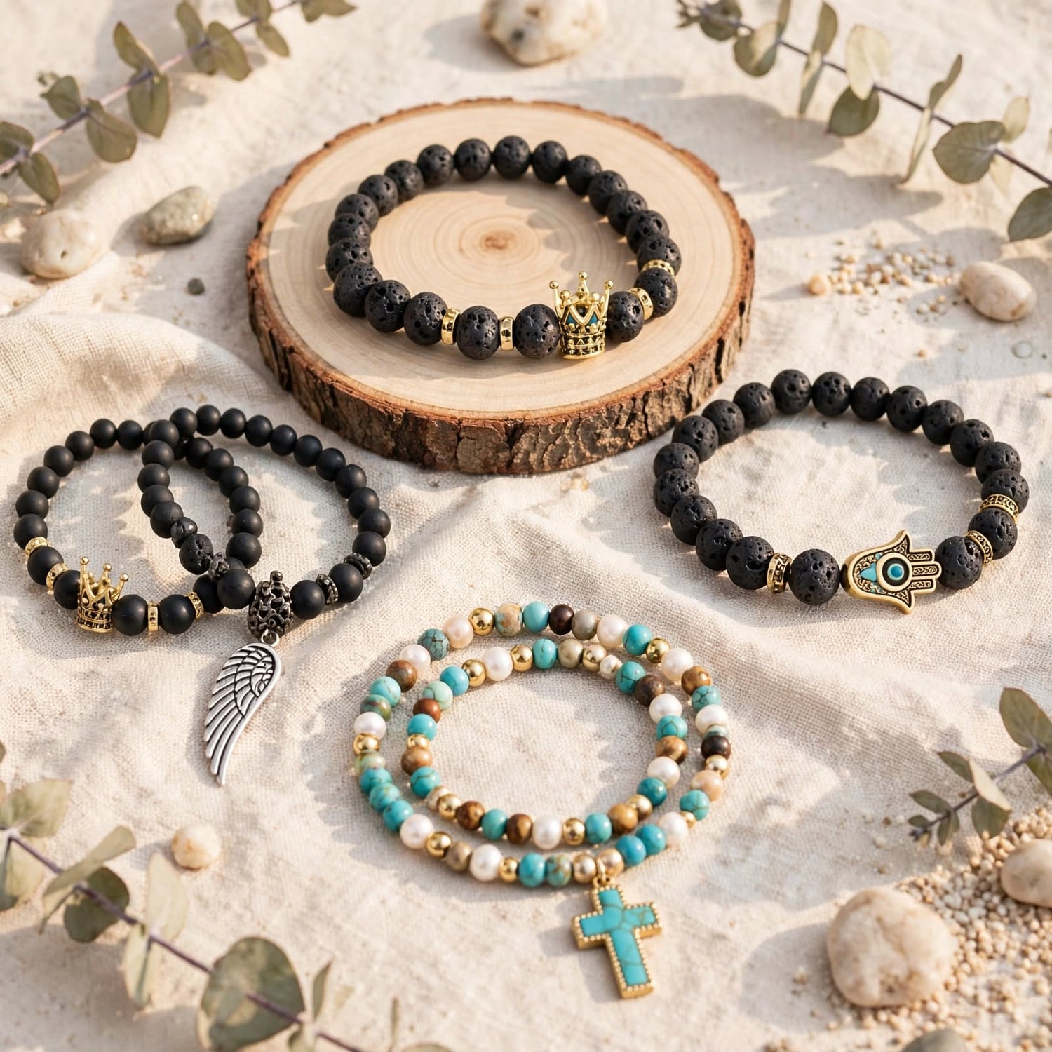 Pulseras y Collares de Piedras Preciosas