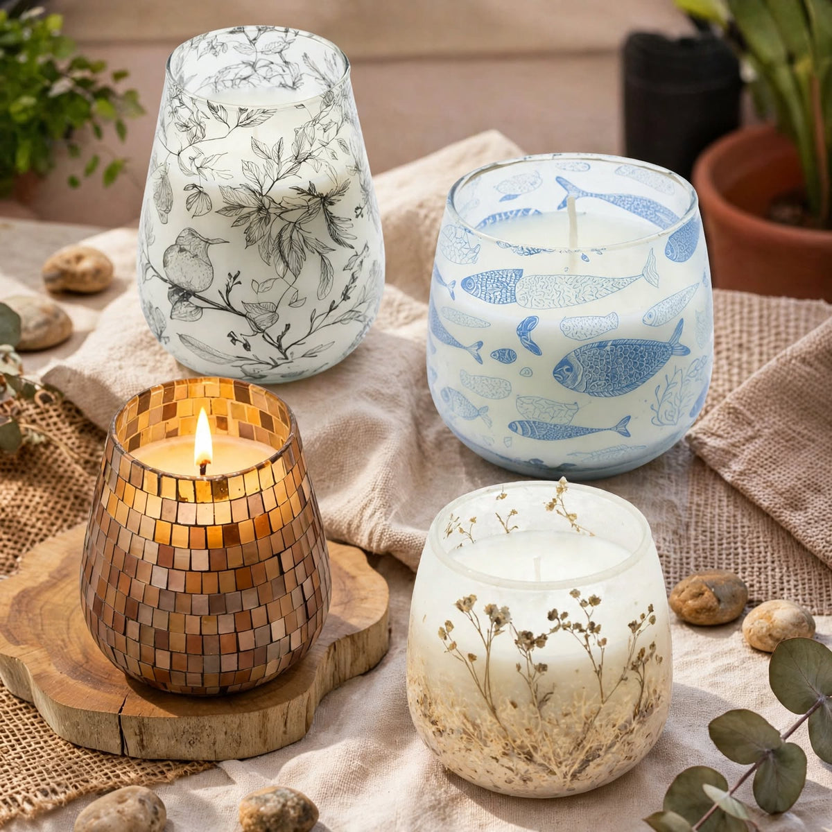 Velas en Tarros de Vidrio