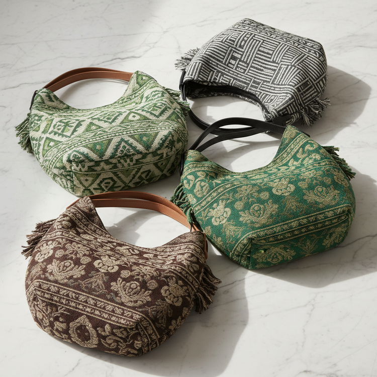 Bolso de Mano Hobo de Jacquard