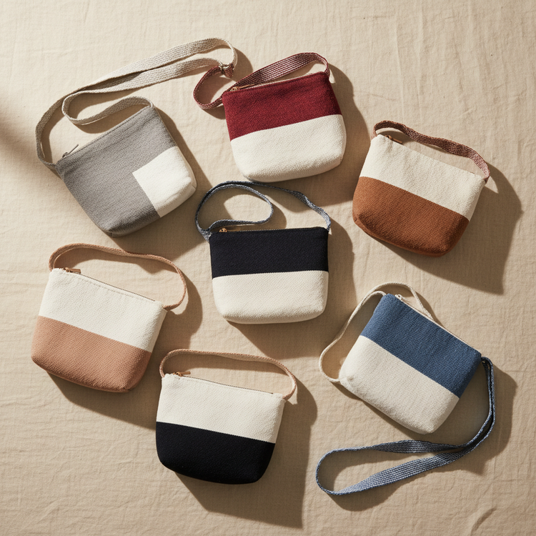 Bolsos Bandolera de Algodón Natural