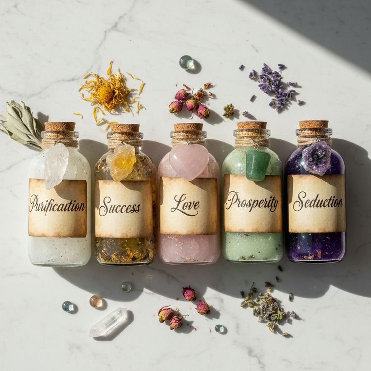 Pociones de Hechizos para Baño de Bruja