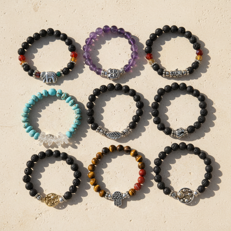 Pulseras de Piedra de Lava
