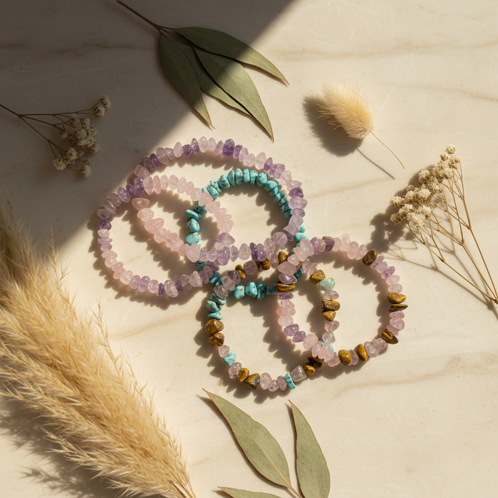 Pulseras Fragmentos de Piedras Preciosas