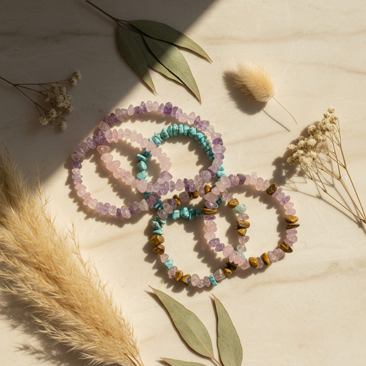 Pulseras Fragmentos de Piedras Preciosas