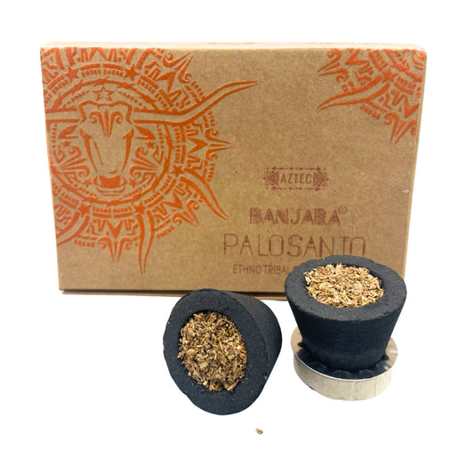 Caja de 6 copas de Resina Banjara - Palo Santo - Copas de Resina y Smudge Étnicas Tribales Banjara