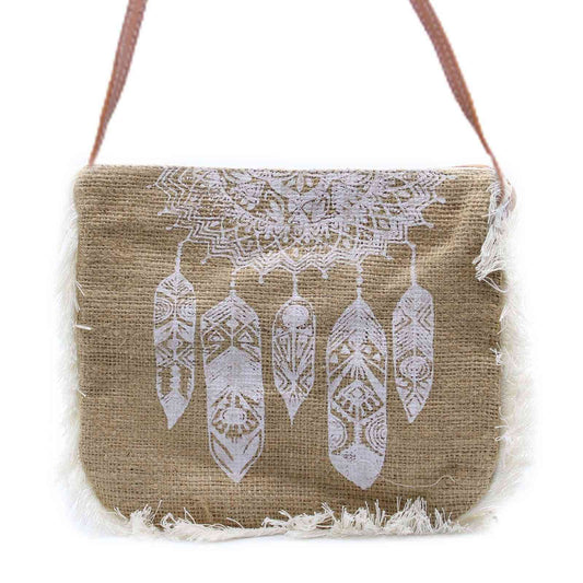 Bolso con flecos - Estampado Atr. Sueños - Bolso con Flecos