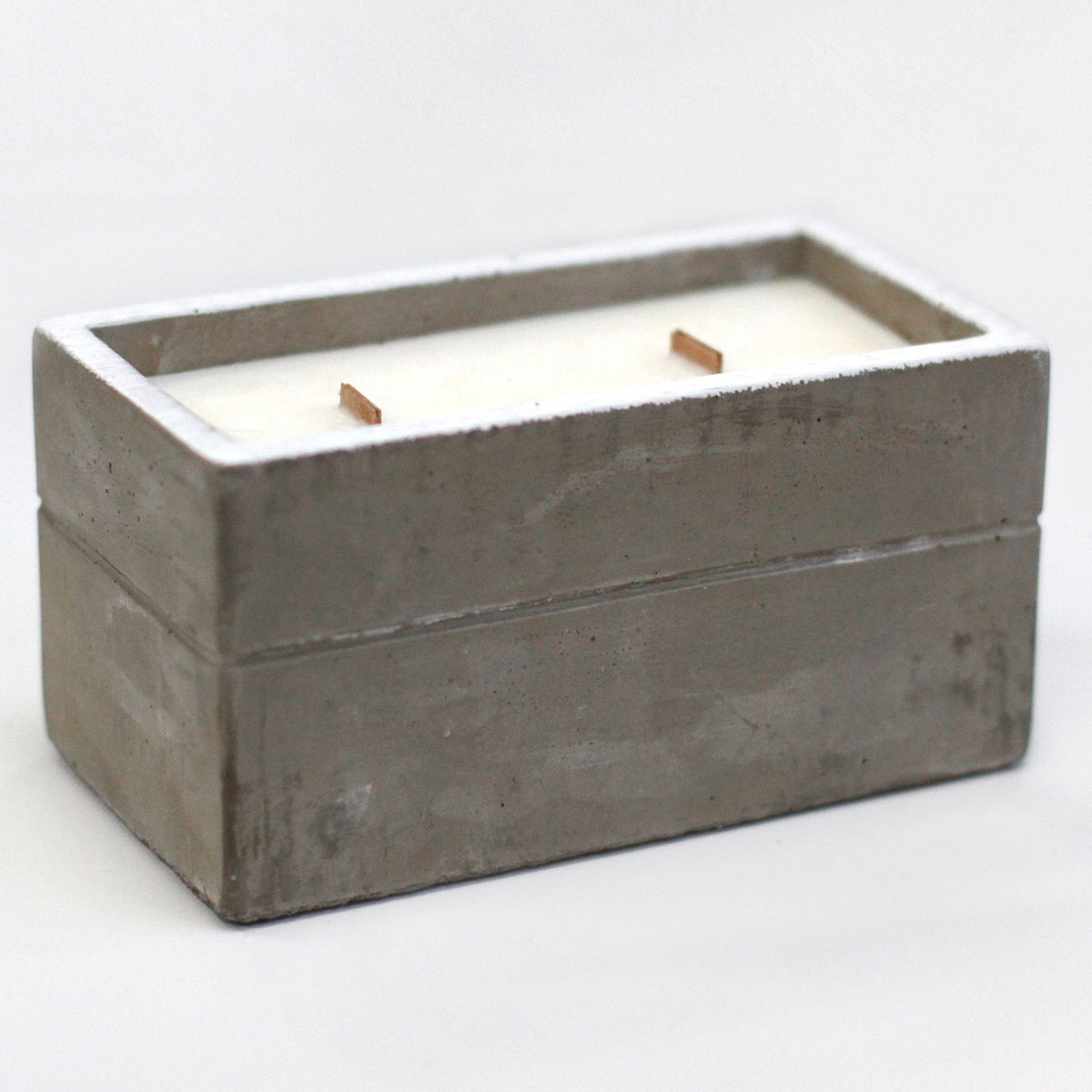 Caja grande - Clavo y sándalo oscuro - Velas de madera de hormigón