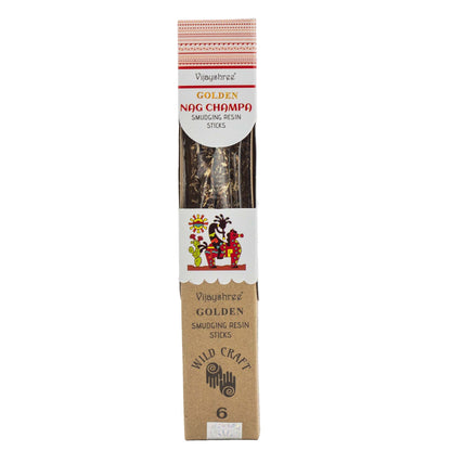 Palitos de resina de Nag Champa dorados para purificación - 30g - Varillas de resina para Defumar