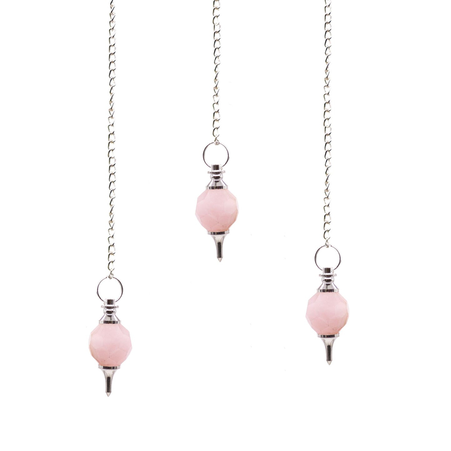 Facted Gemstone Pendulum - Rose Quartz - Péndulos Especiales Mágicos