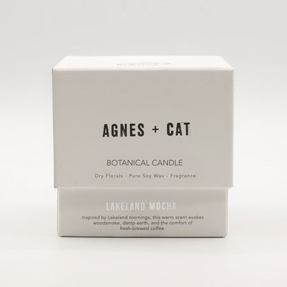 Vela de cera de soja botánica Agnes + Cat - Lakeland Mocha