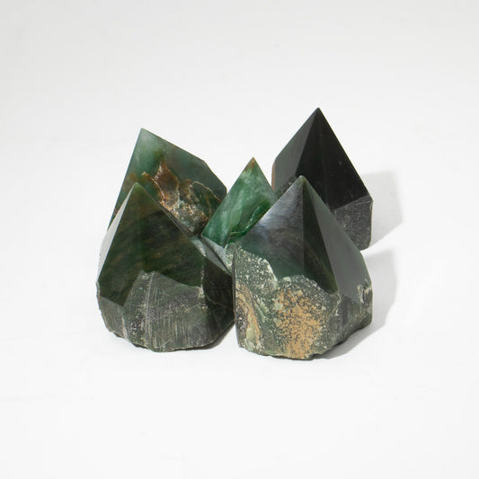 Puntas pulidas de piedras preciosas - aventurina verde (aprox. 5-6 piezas) - Puntas de Gemas
