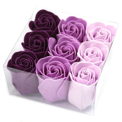Set 9 Rosas de Jabón Lavanda