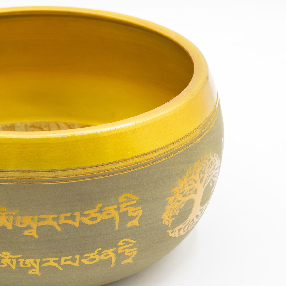 Gran cuenco tibetano de aluminio - Buda del Árbol de la Vida - color cobre (19cm)